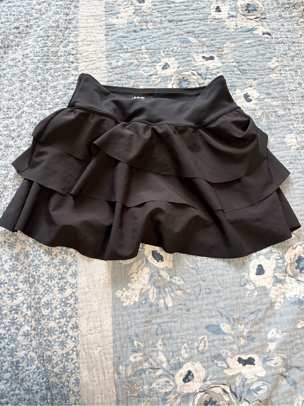 JoyLab Black Tiered Ruffle Skater Skirt (with pockets!!)